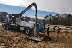 Vac-Con Recycler -Working on new construction site drain