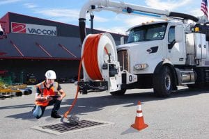 Vac-Con Offers New HD Video Nozzle - view of vacuum truck with video nozzle
